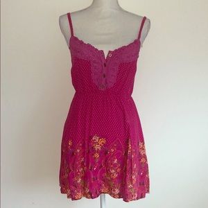 Free People Pink Floral Sun Dress